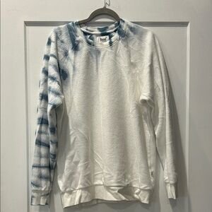 Feast White and Blue Tie-Dye Women's Sweatshirt